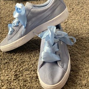 Light Blue Puma Suede good condition😈